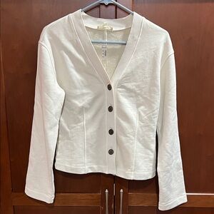 Madewell Off-White Ribbed Cardigan